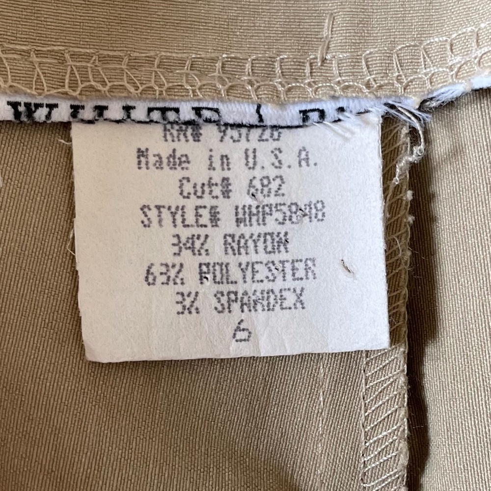 White House Black Market Beige Embroidered Pants 6 - Picture 7 of 8